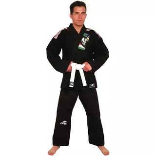 Gi Kimono Fire Sports Negro Adulto Jiu Jitsu Brasileño 550gr