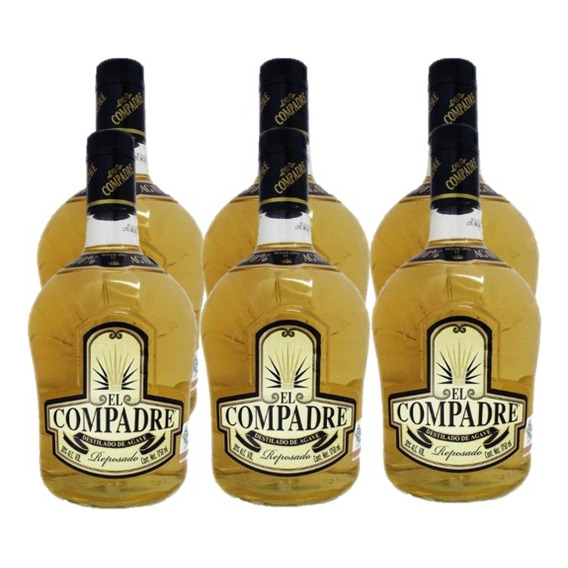 Licor De Agave Tequila El Compadre 1.75lt (caja Con 6 Pz)