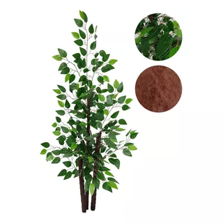 Planta Artificial Fícus Verde Grande Sem Vaso Decoração