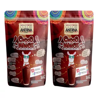 Achocolatado Infantil Choconinos Color Andina 200g-2 Pacotes