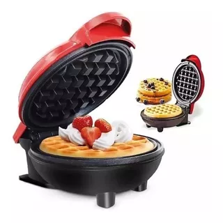 Wafflera Electrica Mini Redonda Antiadherente Portatil Viaje