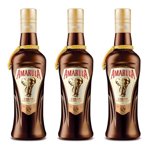Licor Amarula 375ml X3 Zetta Bebidas