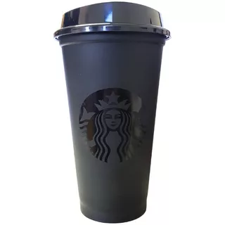 Copo Starbucks Plástico Reutilizável Bpa Free Preto - 473