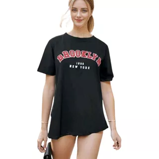 T-shirt Blusa Camiseta Feminina Estampada Brooklyn Da Moda 