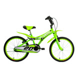 Bicicleta bmx freestyle infantil SLP Max R20 1v frenos v-brakes color verde con pie de apoyo  