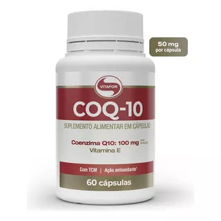 Suplemento Em Cápsula Vitafor Coenzima Q10 Coq-10 100mg Por Porção 60 Cápsulas Sem Sabor