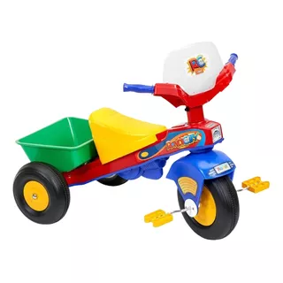 Triciclo Infantil Reforzado Rondicity Con Canasto Y Parabris Color Rojo