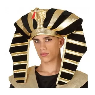Combo Oferta Gorro Faraon Egipto Egipcio Disfraz X 5 Unidade Color Dorado
