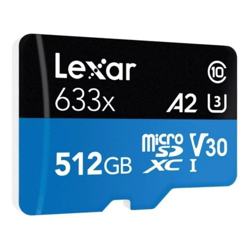 Tarjeta de memoria Lexar LSDMI512BB-633A  High-Performance 633x con adaptador SD 512GB