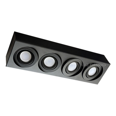 Plafon 1 Luz Cardanico Negro Apto Led Gu10 Dicro Gam 1414