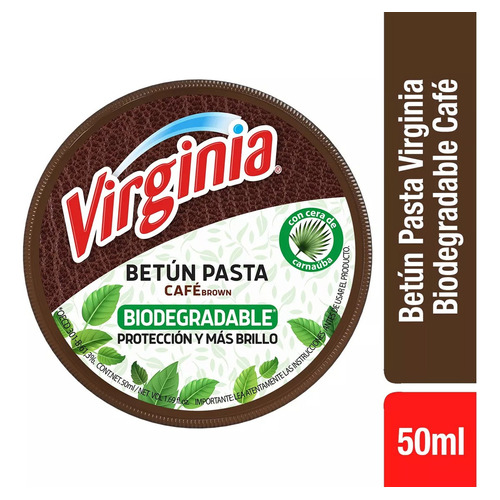 Betún Pasta Zapato Café Biodegradable Virginia 50ml