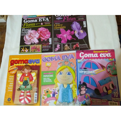 5 Revistas Goma Eva Manualidades Flores Souvenirs Palermo En