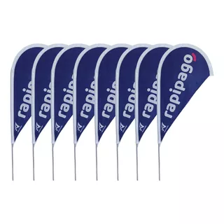 8 Fly Banner Gota Pétalo 2,5 Mts Con Impresión Y Logo 