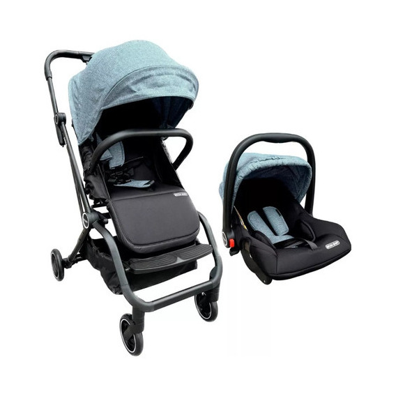 Coche Cuna Bebe 360º Mega Baby Rebatible Travel System Java Color Gris Color Del Chasis Negro