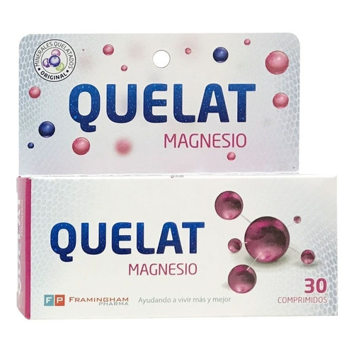 Suplemento en comprimidos Framingham Pharma  Quelat Magnesio en caja de 180g 30 un