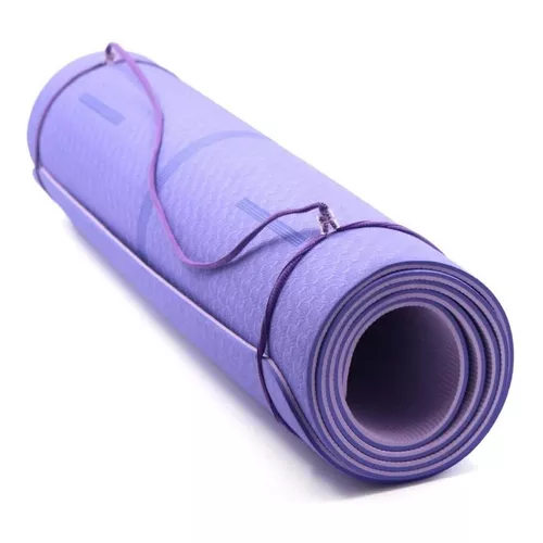  NA Yoga Mat Línea de posición de dos colores antideslizante  Esterilla de fitness Esterilla de baile Alfombra de salto con cuerda  Violeta + Violeta claro : Deportes y Actividades al Aire