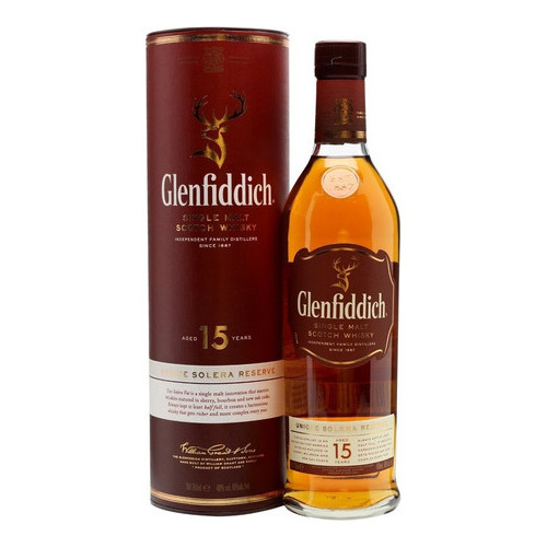 Whisky Glenfiddich 15 Años x 750cc Estuche Lata