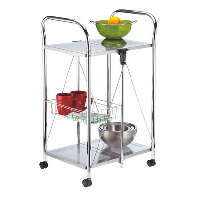 Mesa Rodante Auxiliar Acero Inoxidable+cromo Kc14 Bazarnet P