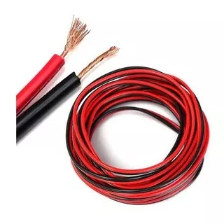 Cable Dúplex Audio 2 X 22 Awg Flexible 10 Metros Rojo Negro