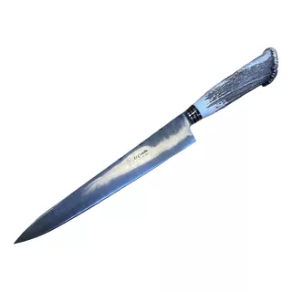 Cuchillo El Criollo Filo De 30cm Carbono Cabo Hueso + Vaina