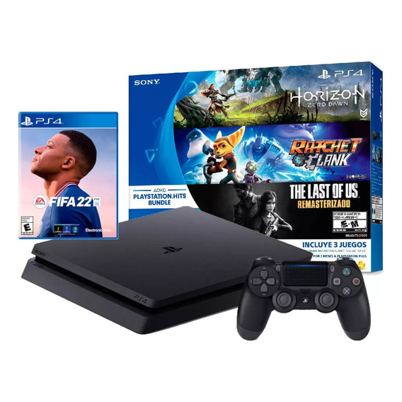 Playstation 4 Slim 500gb 1joy 3juegos+fifa22 Local 3m Gtia