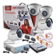 Cámaras De Seguridad Kit Cctv Hikvision Mini Dvr 4ch + 4cam