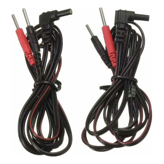 2 Cables Para Tens Ems Tipo Aguja 2 Salidas Electroterapia