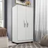 Armario de habitación multiusos Sergipe de color blanco brillante - Incorplac
