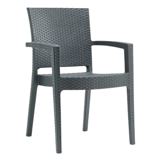 Sillon Rattan Milano De Plastico Exterior Mueble Jardín