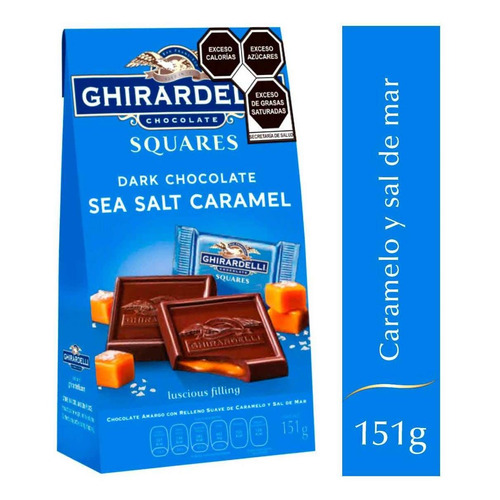 Chocolate Ghirardelli Dark Sea Salt Caramel Bolsa 151g