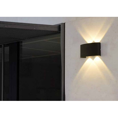 Bidireccional Con Lente Eliot 4w Aluminio Exterior Deco Cie