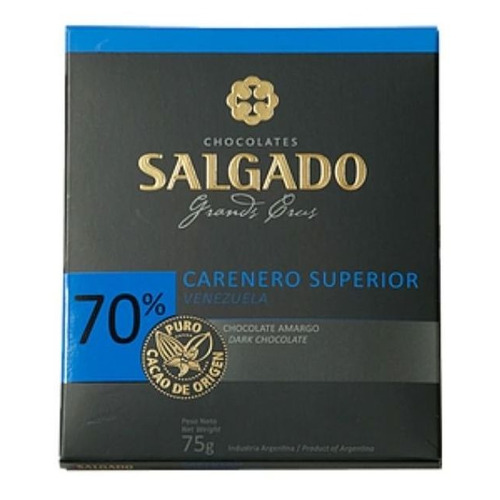 Chocolate Amargo Carenero Superior Salgado X 75 G