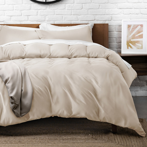 Funda De Duvet Dreamlab [king Size 264x228cm] Color Beige Diseño de la tela Liso