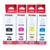 Combo X4 Tintas Gi-190 Canon Original G2100 G4100 G3100