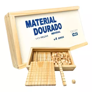 Material Dourado 111pçs Educativo Contador Escolar Toy Trade