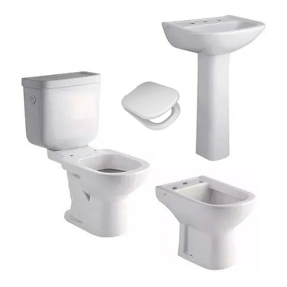 Juego Completo Baño Sanitarios Ferrum Bari Lavatorio Tapa 