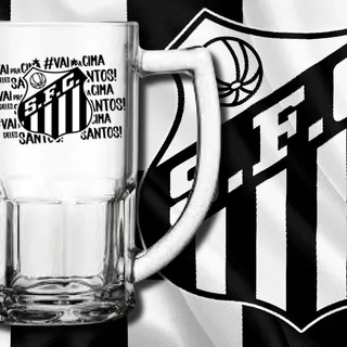 Caneca De Chopp E Cerveja Santos Presente Produto Licenciado