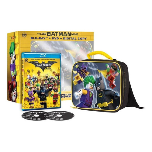 The Lego Batman Movie Blu Ray + Dvd + Lonchera Nuevo