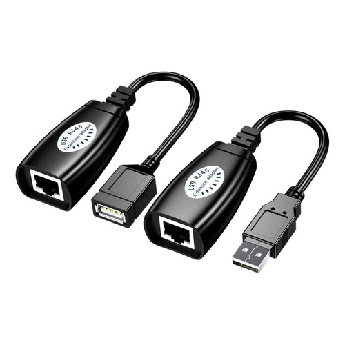 Adaptador extensor USB y conversor mediante cable de red Rj45 de hasta 45 m
