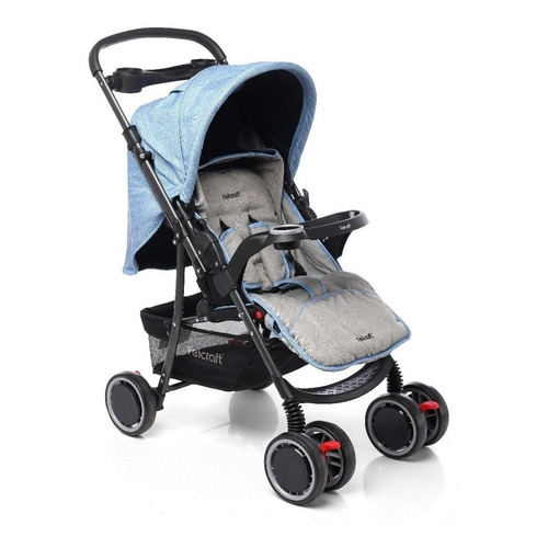 Cochecito de paseo Felcraft Travel System Puebla TS922 celeste con chasis color negro