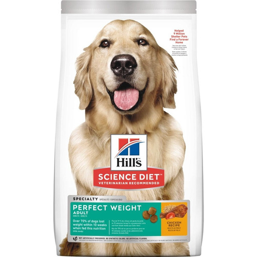 Alimento Hill's Science Diet Perfect Weight para perro adulto todos los tamaños sabor pollo en bolsa de 15lb