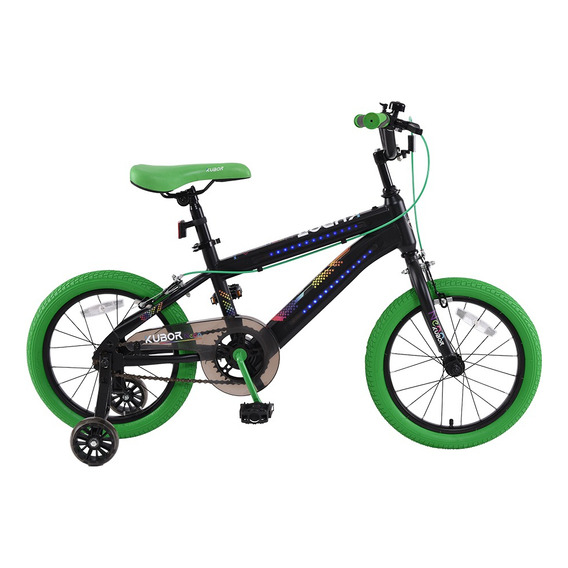 Bicicleta Para Niño De Montaña Neon Rodada 16 Kubor Color Verde Tamaño del cuadro unitalla