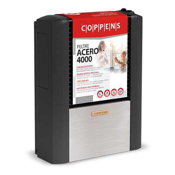 Calefactor Coppens 4000 Tb S. Derecha Peltre Acero Multigas