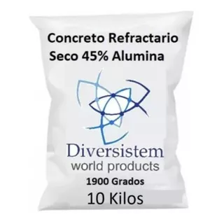 Concreto Refractario Tr44 Denso Para Fraguas 1350°c 10kg