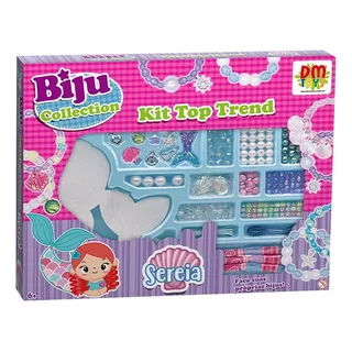 Miçangas Infantil Biju Collection Kit Sereia Top Trend Dmt