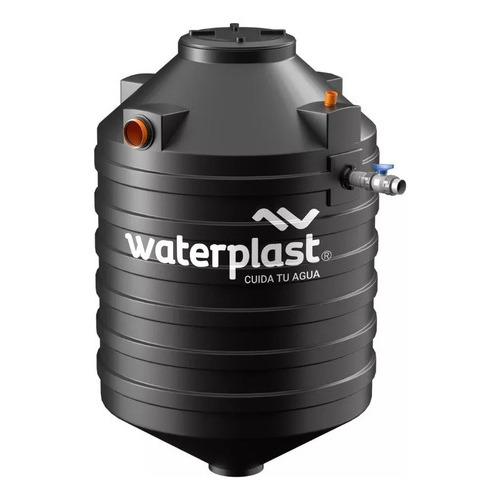 Biodigestor Autolimpiable Waterplast Ba 2000lts Color Negro