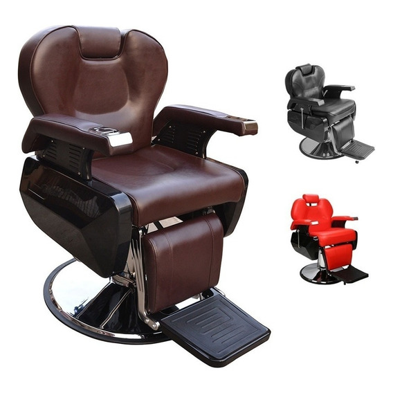 Sillon Barbero  Peluqueria Silla Barberia Estetica Rudo Color Chocolate