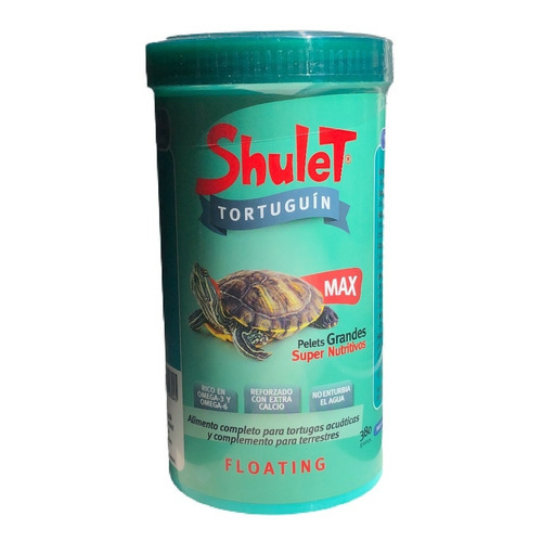 Alimento Pelets Tortugas Grandes Shulet Tortuguin Max 380 Gr