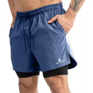 Short Con Calza Urban Luxury Hombre Azul - Shlybccmicro