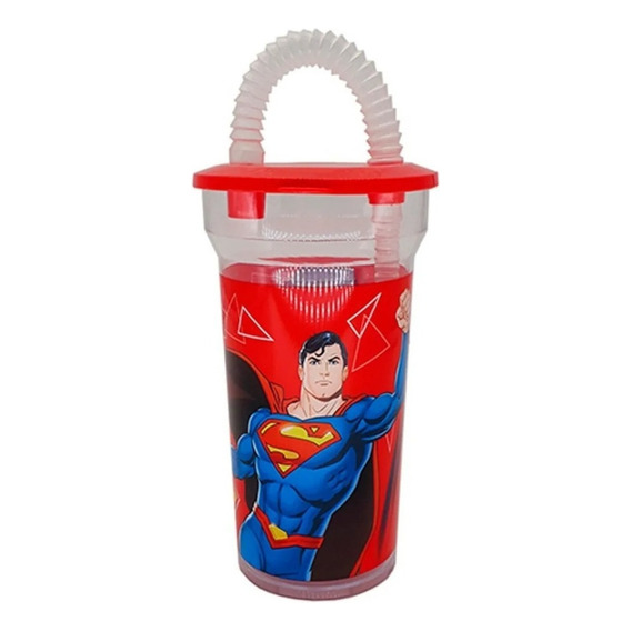 Vaso Infantil Superman Con Sorbete Cresko Color Multicolor